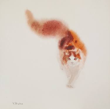 Print of Fine Art Cats Paintings by Yana Proka
