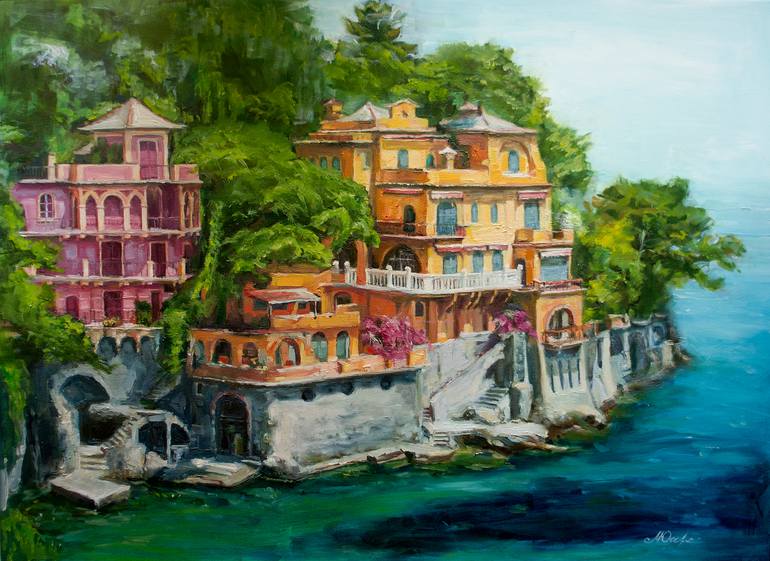 Portofino Painting by Iuliia Mudregel | Saatchi Art