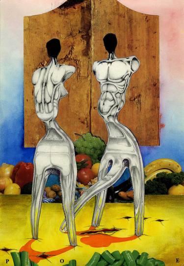 Original Surrealism Erotic Collage by Igor Pose