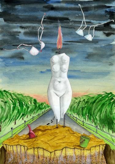 Original Surrealism Women Collage by Igor Pose