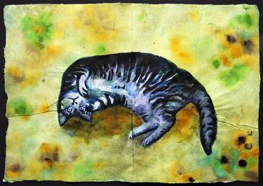 Original Expressionism Cats Paintings by Igor Pose