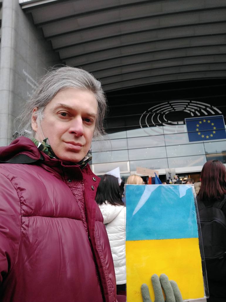 Original Documentary Abstract Painting by Igor Pose