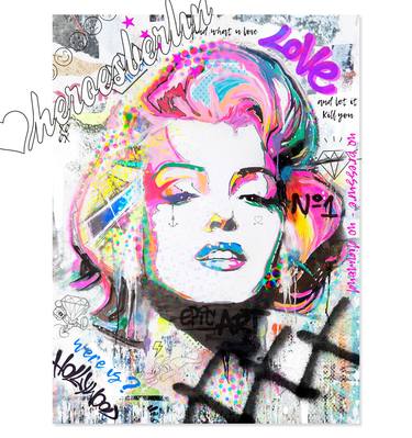 Marilyn XXX POP ARTStreetart Love no pressure no diamonds thumb