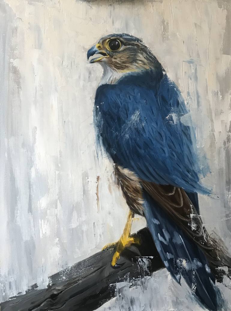 Peregrine falcon Painting by Elizaveta Tsareva | Saatchi Art