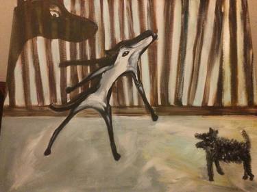 Original Conceptual Dogs Paintings by Stephen Phillips