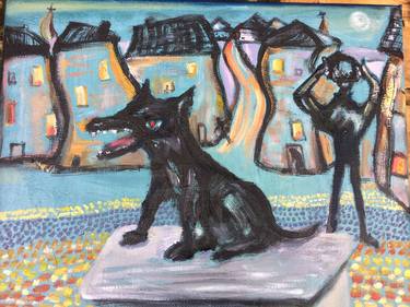 Print of Dogs Paintings by Stephen Phillips