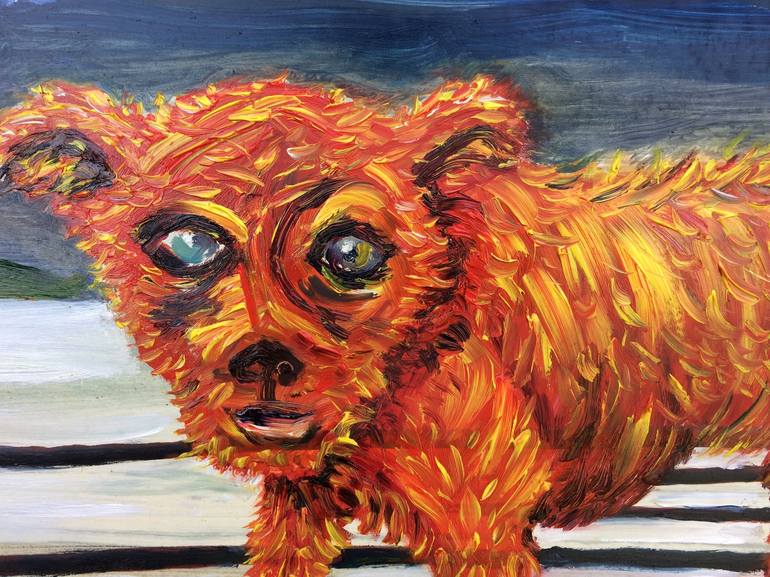 Original Fine Art Dogs Painting by Stephen Phillips