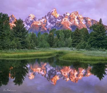 Grand Tetons at Schwabacher Landing, Wyoming. thumb