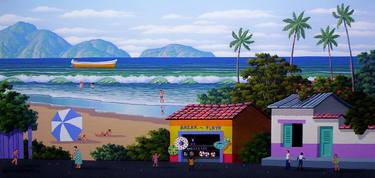 Print of Fine Art Beach Paintings by Arnaldo Gonzalez Leon