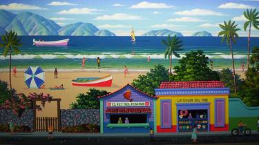 Print of Beach Paintings by Arnaldo Gonzalez Leon