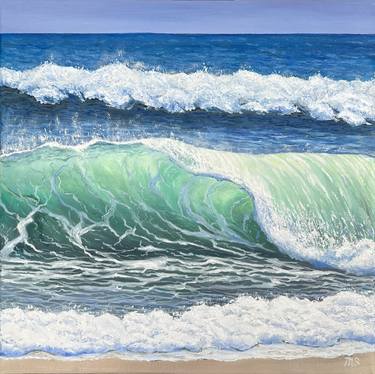 Storm Ocean Wave Painting thumb