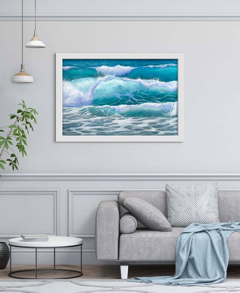 Original Photorealism Seascape Painting by Inna Mart