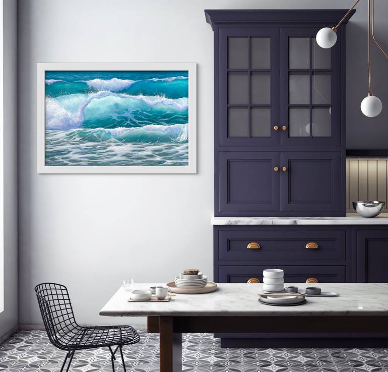 Original Photorealism Seascape Painting by Inna Mart