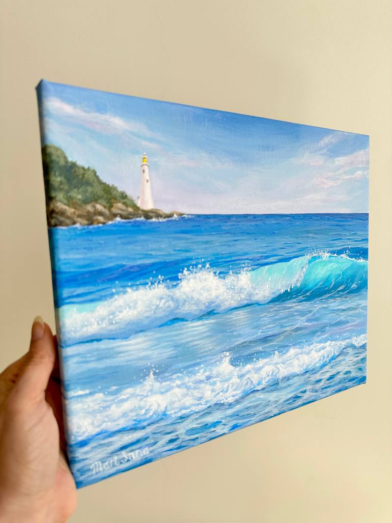 Original Photorealism Seascape Painting by Inna Mart