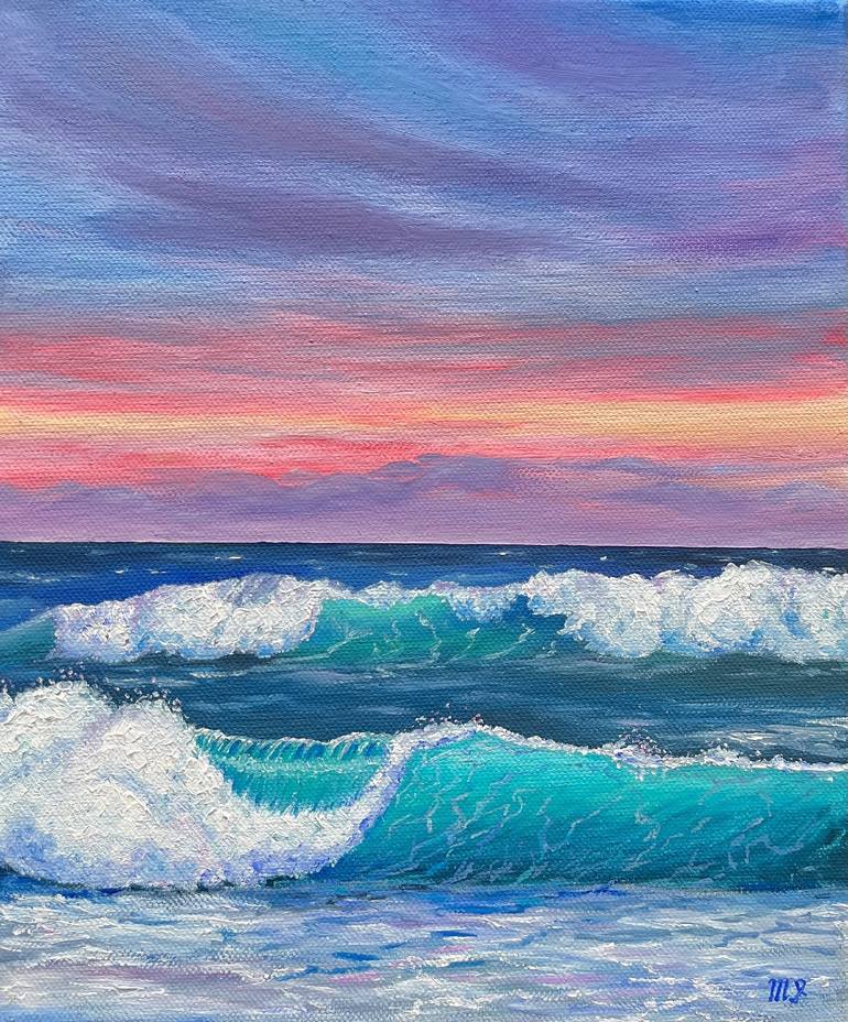 Print of Realism Seascape Paintings by Inna Mart