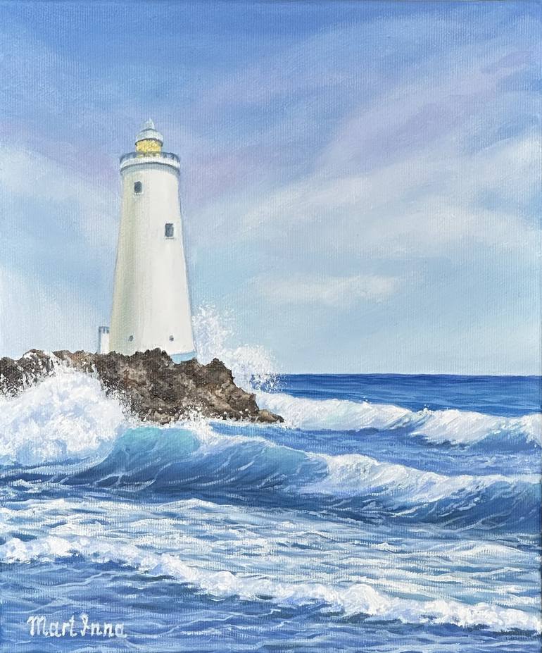 Print of Realism Seascape Paintings by Inna Mart