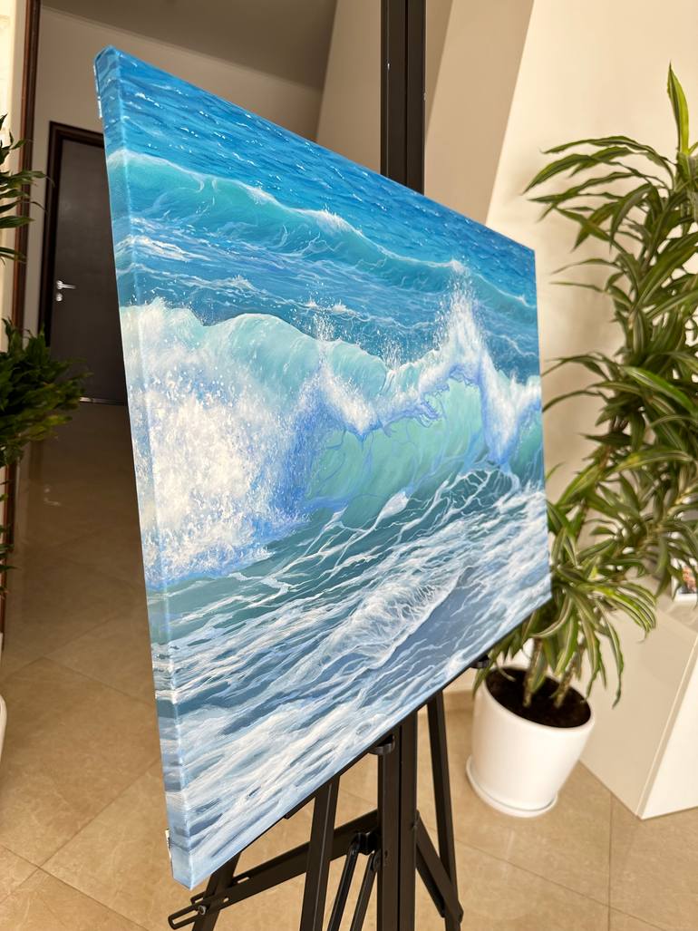 Storm Wave ocean Painting by Inna Mart | Saatchi Art