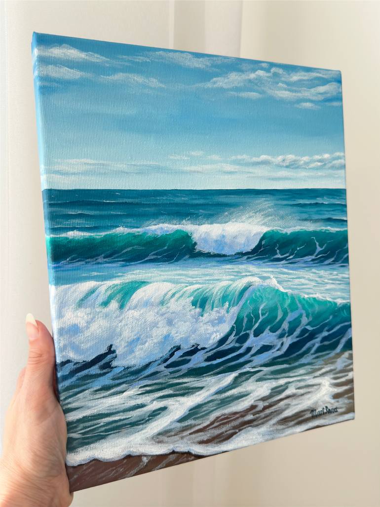 Original Photorealism Seascape Painting by Inna Mart