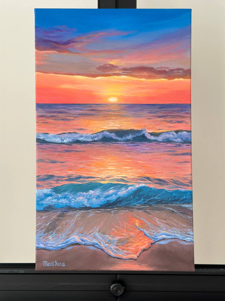 Original Photorealism Seascape Painting by Inna Mart