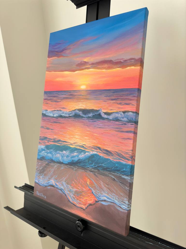 Original Photorealism Seascape Painting by Inna Mart