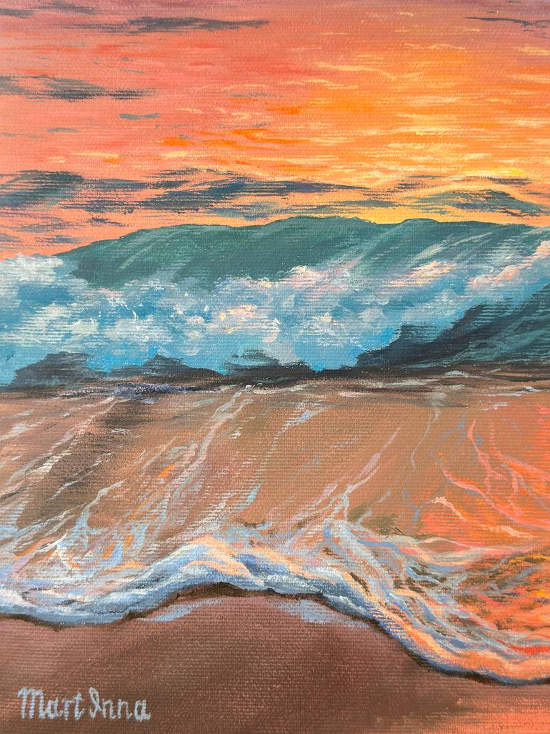 Original Photorealism Seascape Painting by Inna Mart