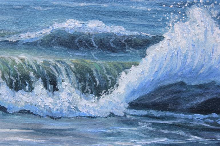 Original Photorealism Seascape Painting by Inna Mart