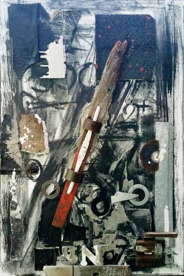 Original Abstract Expressionism Abstract Collage by Yuriy Zadorozhnyy