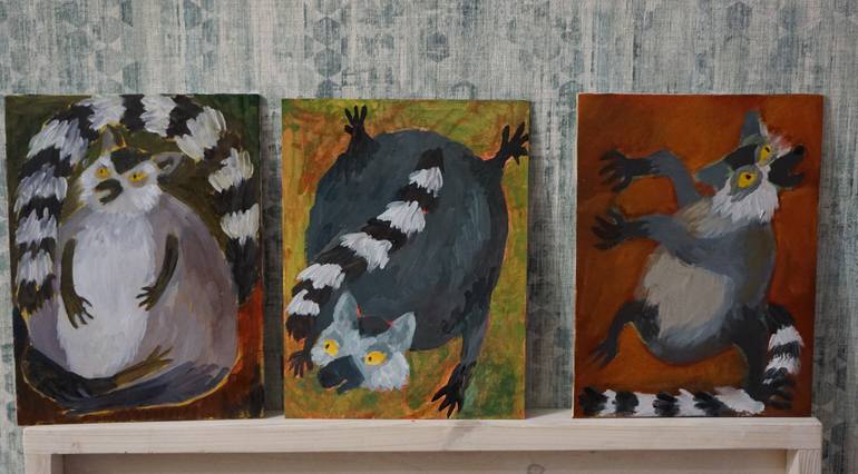 Original Expressionism Animal Painting by Lana Mironova