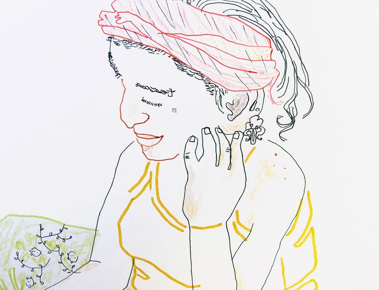 Original Figurative People Drawing by Sonia Esplugas