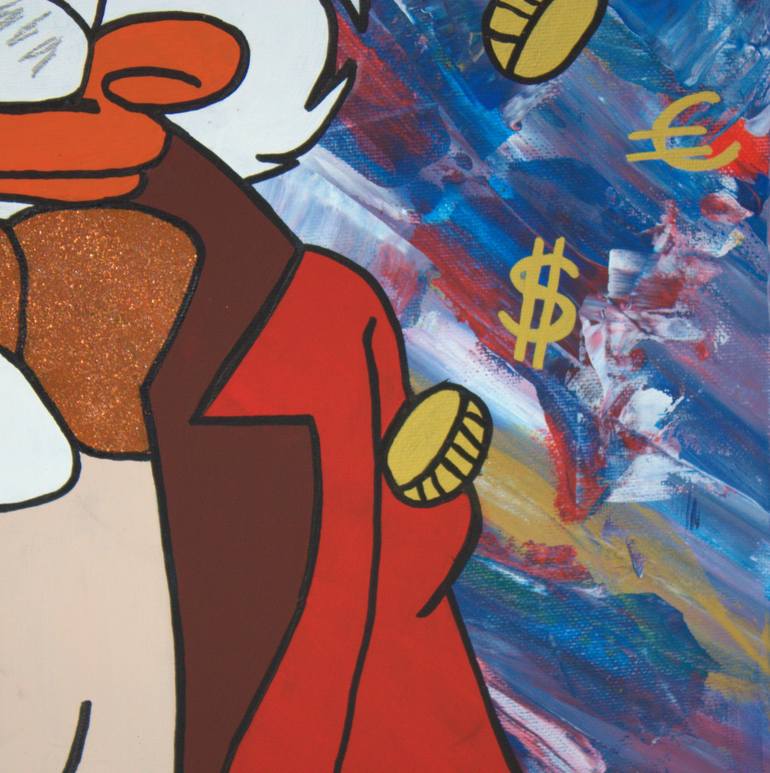 Original Abstract Cartoon Painting by Mendi Art