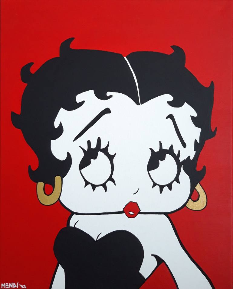 Betty Boop - Pop art painting Painting by MENDI ART