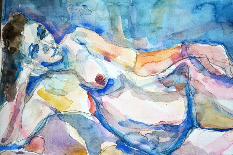 Original Contemporary Nude Painting by Sona Aris