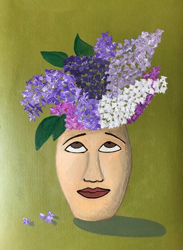 Vase with lilacs thumb