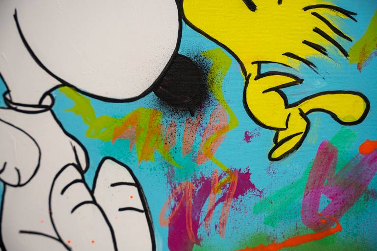 Original Modernism Cartoon Painting by Natalie Otalora