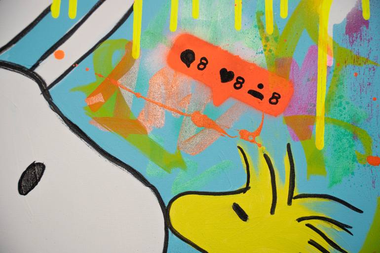 Original Modernism Cartoon Painting by Natalie Otalora