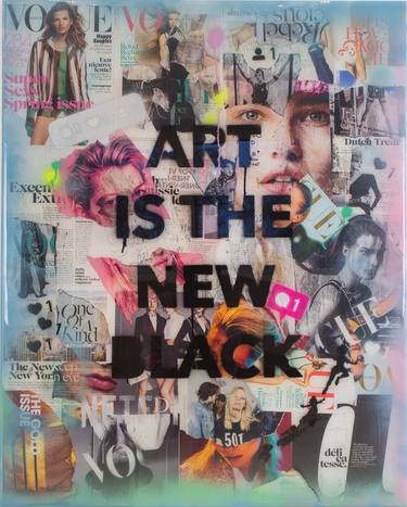 Original Fine Art Celebrity Collage by Natalie Otalora