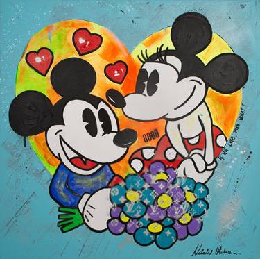 Contemporary Art - Mixed media on canvas - Minnie, Louis Vuitton