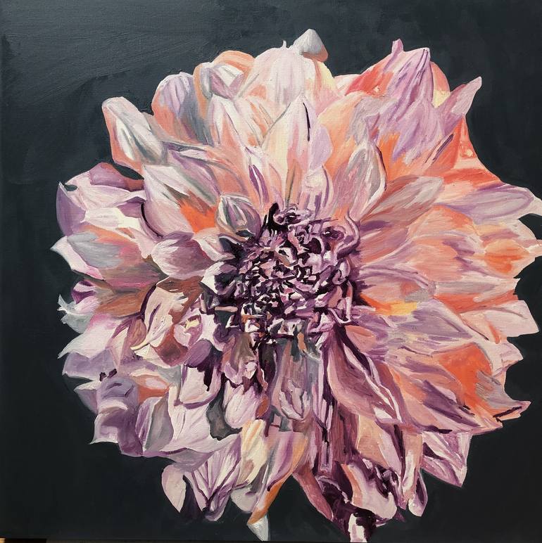 Dahlia Painting by Lori Mills | Saatchi Art