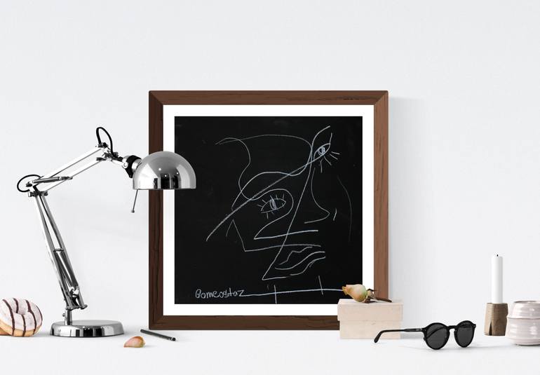 Original Minimalism People Drawing by Anna Polani