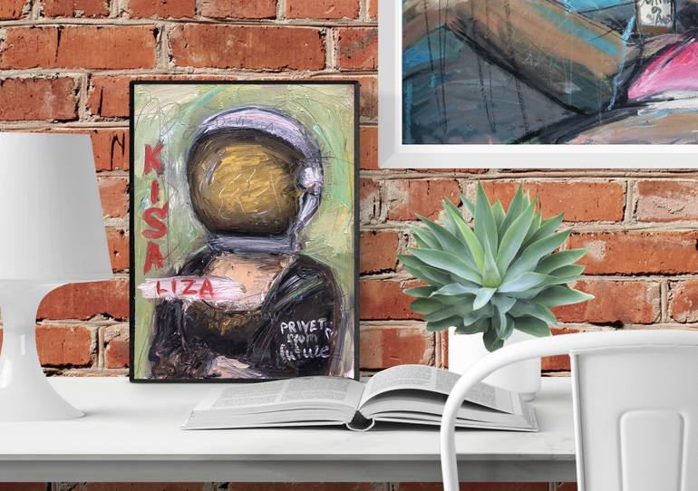 Original Abstract Expressionism Outer Space Painting by Anna Polani