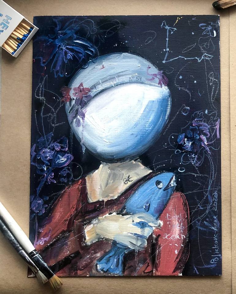 Original Outer Space Painting by Anna Polani