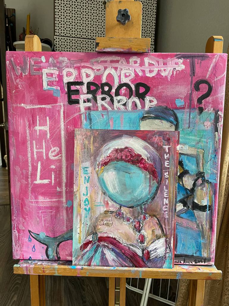 Original Expressionism Outer Space Painting by Anna Polani