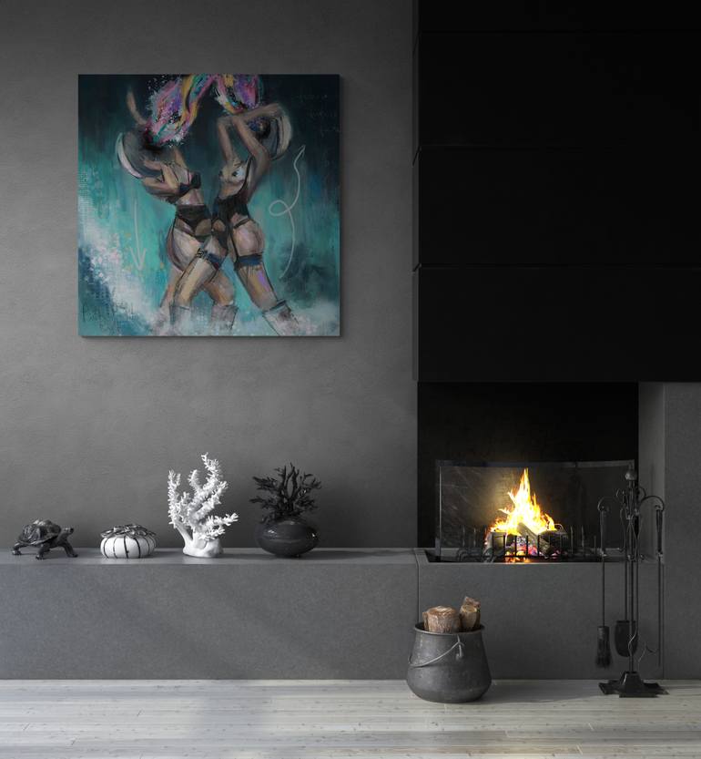 Original Expressionism Outer Space Mixed Media by Anna Polani