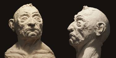 Original Expressionism Portrait Sculpture by guy coda