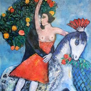 Lovers on the Horse after Chagall