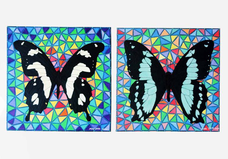 Original Abstract Geometric Painting by Jason Steyn