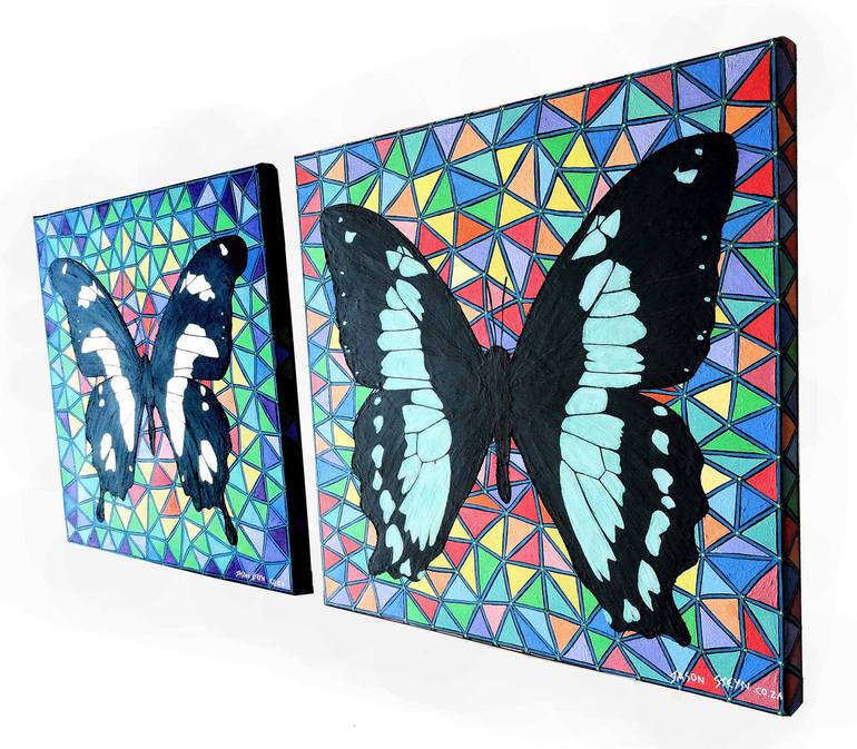 Original Abstract Geometric Painting by Jason Steyn