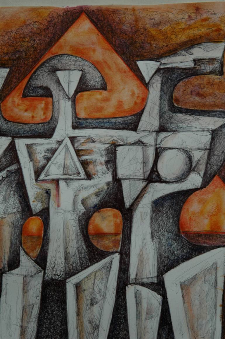 Original Conceptual Love Painting by Orazio Barbagallo