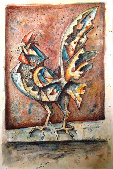 Original Figurative Animal Paintings by Orazio Barbagallo