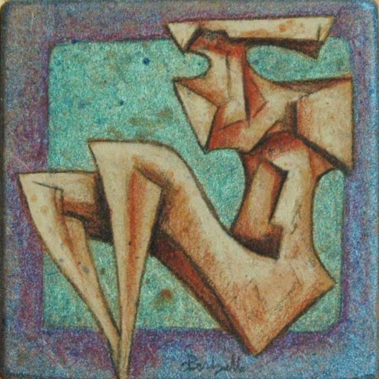 Original Cubism Women Painting by Orazio Barbagallo